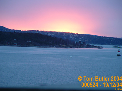 Photo ID: 000524, The sun setting over the Fjord, Oslo, Norway