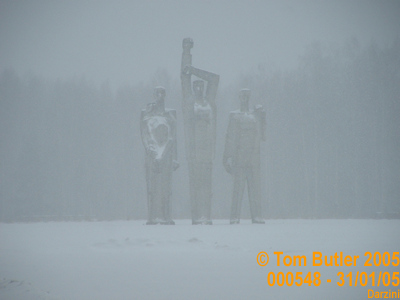 Photo ID: 000548, Statues in the memorial park, Darzini, Latvia