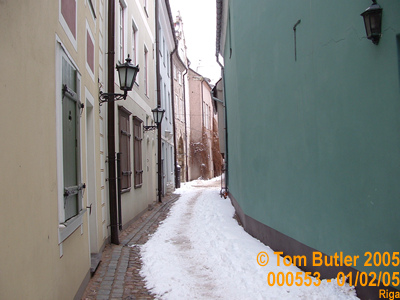 Photo ID: 000553, One of the many cobbled lanes in the Old Town, Riga, Latvia