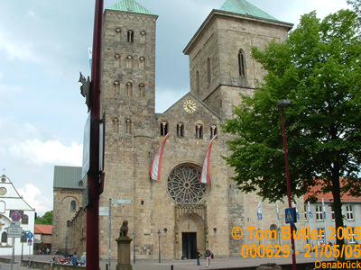 Photo ID: 000629, The uneven front of the Cathedral, Osnabrck, Germany