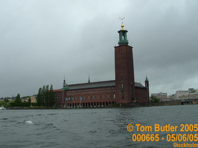 Photo ID: 000665, Stockholm town hall seen from Lake Mlaren in front of it, Stockholm, Sweden