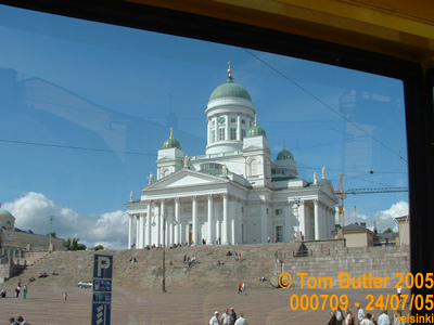 Photo ID: 000709, The Lutheran Cathedral from the top of a sightseeing bus, Helsinki, Finland