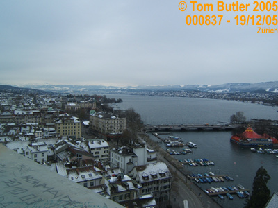 Photo ID: 000837, The view across the city and the lake from the top of the Gromnster, Zurich, Switzerland