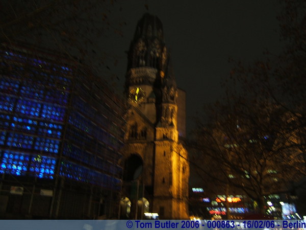 Photo ID: 000863, The memorial church at night, Berlin, Germany