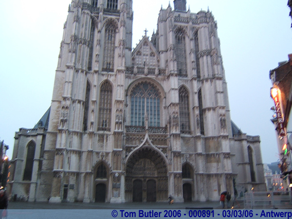 Photo ID: 000891, The front of the Cathedral, Antwerp, Belgium