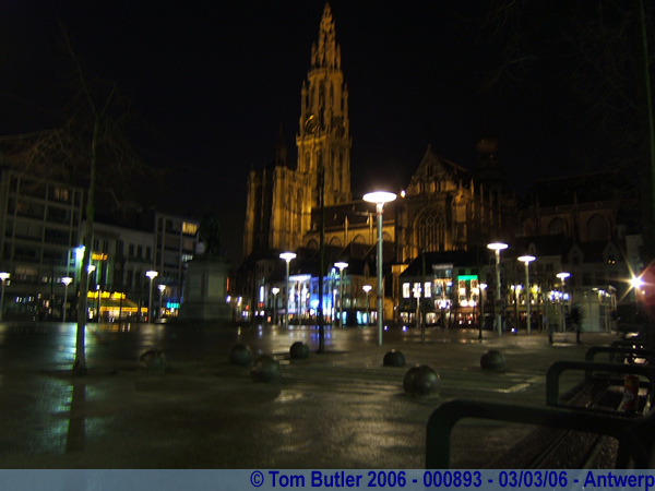 Photo ID: 000893, The Groenplaats late at night, Antwerp, Belgium