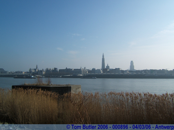 Photo ID: 000896, The view across the Scheldt to the Old city, Antwerp, Belgium