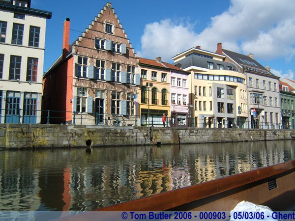 Photo ID: 000903, Traditional and modern buildings seen from the canal, Ghent, Belgium