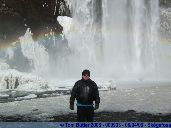Photo ID: 000933, Me in front of the Skgafoss falls, Skgafoss, Iceland
