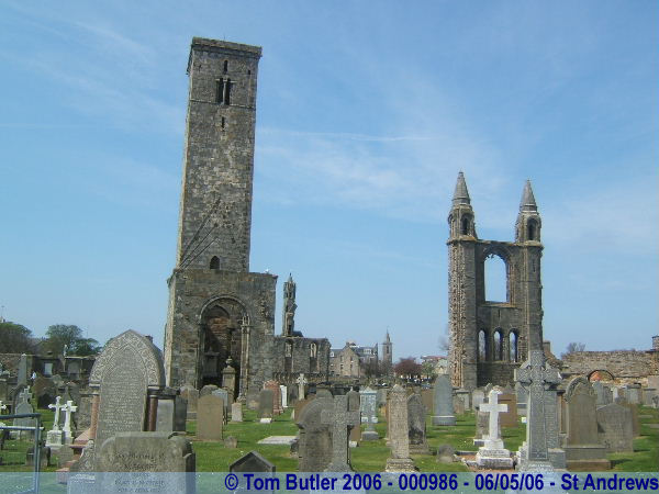 Photo ID: 000986, The towers of the Cathedral, St Andrews, Scotland