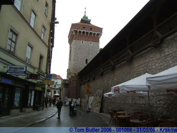 Photo ID: 001006, The Florianska gate and remains of the city walls, Krakw, Poland
