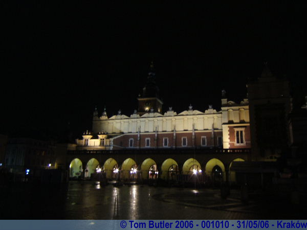 Photo ID: 001010, The cloth hall at night, Krakw, Poland