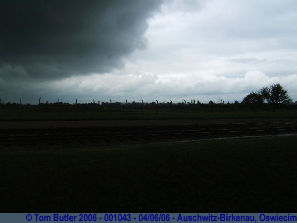 Photo ID: 001043, The weather adds to the sombre mood at the camp, Auschwitz-Birkenau, Oswiecim, Poland