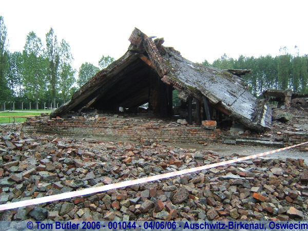 Photo ID: 001044, The remains of Gas Chamber/Crematorium 2, Auschwitz-Birkenau, Oswiecim, Poland