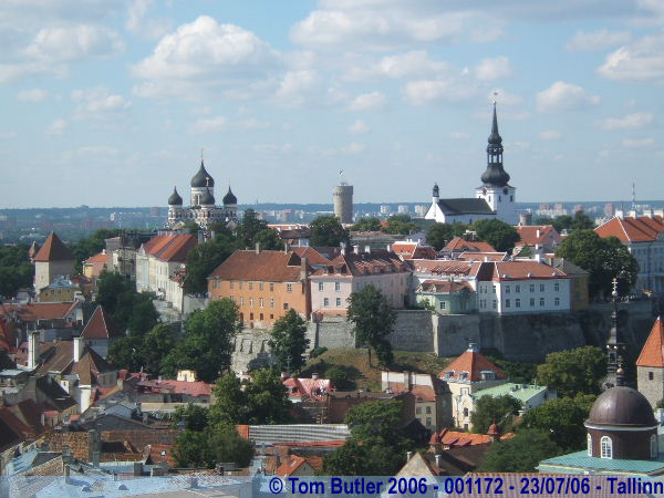 Photo ID: 001172, Toompea Hill seen from the top of St Olaf's church, Tallinn, Estonia