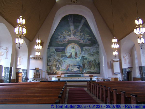 Photo ID: 001227, Inside the church, Rovaniemi, Finland