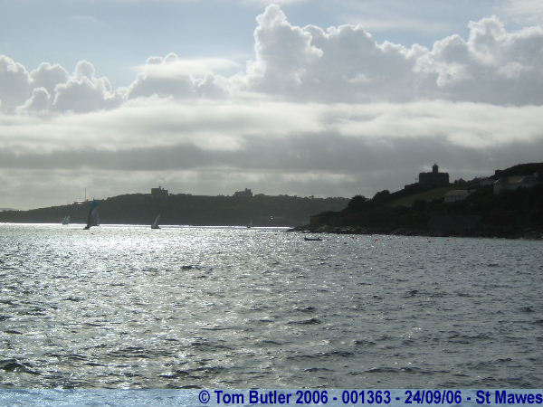 Photo ID: 001363, St Mawes castle, with Pendennis castle in the background, St Mawes, Cornwall