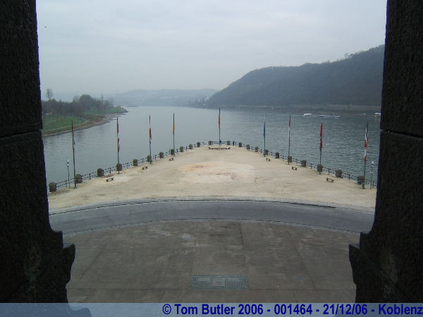 Photo ID: 001464, Looking out at the join of the Mosel and the Rhine at Deutscher Ecker, Koblenz, Germany