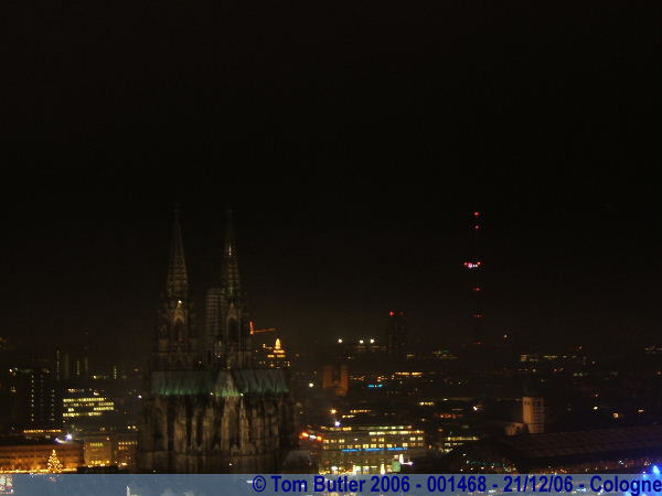 Photo ID: 001468, The Cathedral and TV tower at night, Cologne, Germany