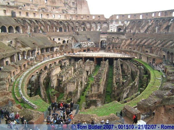 Photo ID: 001510, Looking down into the Arena from the first floor, Rome, Italy