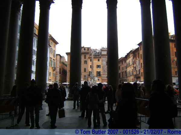 Photo ID: 001526, Looking out from the Pantheon, Rome, Italy