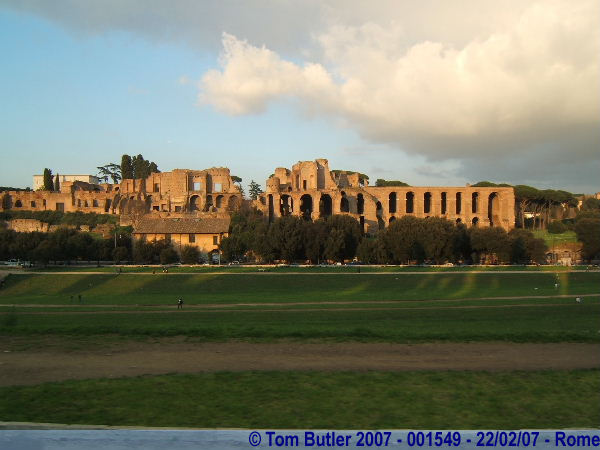 Photo ID: 001549, The Palatine Hill and Circus Maximus in evening sunlight, Rome, Italy