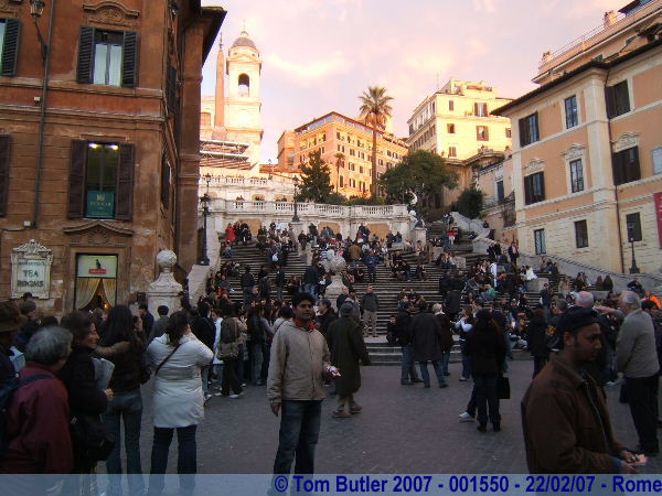 Photo ID: 001550, The Spanish steps, and lots of tourists, Rome, Italy