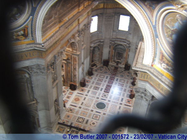 Photo ID: 001572, Looking down from the dome, St Peters Basilica, Vatican City