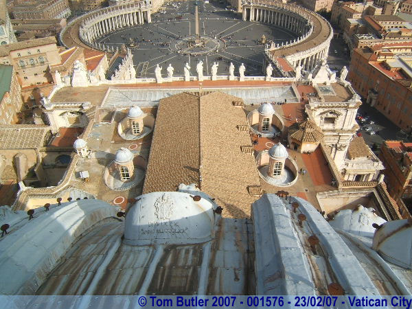 Photo ID: 001576, The roof of the Basilica, with the lanterns that light the main body of the church, St Peters Basilica, Vatican City