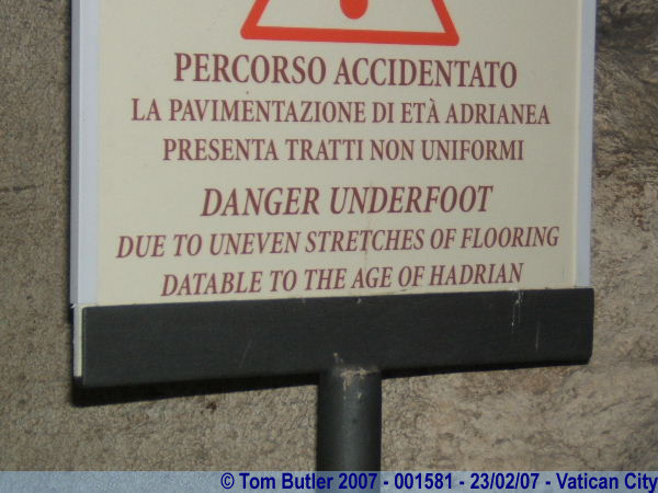 Photo ID: 001581, Repeat after me " What have the Roman's ever done for us", Castle St Angelo, Vatican City