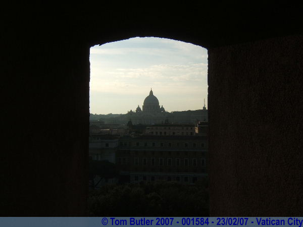 Photo ID: 001584, St Peters, seen from Castle St Angelo, Castle St Angelo, Vatican City