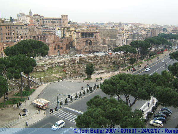 Photo ID: 001601, The Trajan and Augustus Forums, seen from the Vittorio, Rome, Italy