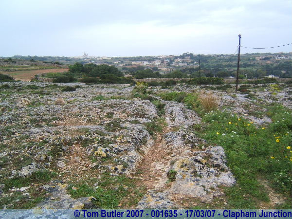 Photo ID: 001635, Ancient cart tracks?, Clapham Junction, Malta