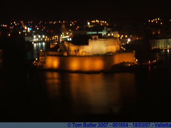 Photo ID: 001654, Fort St Angelo from the upper Barrakka gardens, Valletta, Malta