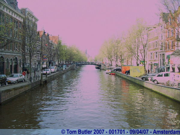 Photo ID: 001701, Looking down a canal, Amsterdam, Netherlands