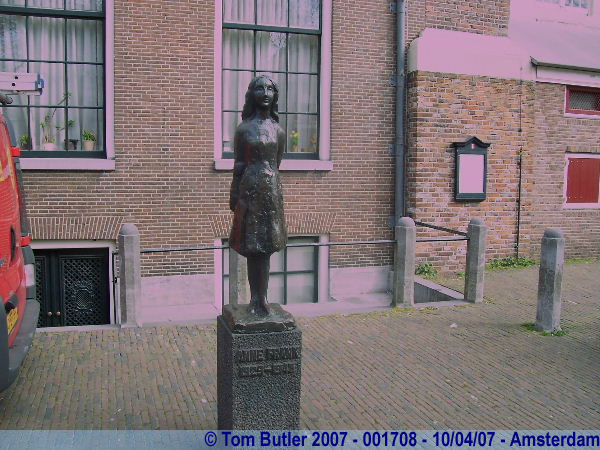 Photo ID: 001708, Statue of one of Amsterdam's most famous residents, Anne Frank, Amsterdam, Netherlands