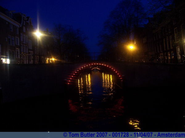 Photo ID: 001728, The canals at night, Amsterdam, Netherlands