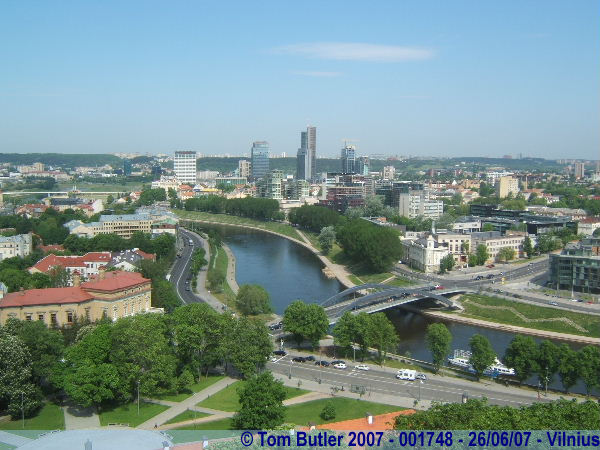 Photo ID: 001748, Looking down from the top of Gediminas Tower to the new centre of Vilnius, Vilnius, Lithuania
