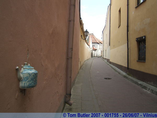Photo ID: 001755, Down a lane in the old town, Vilnius, Lithuania