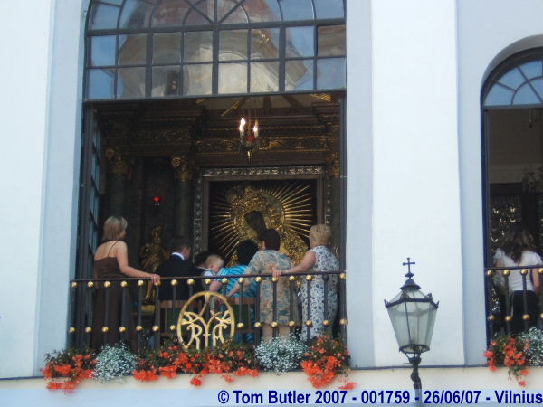 Photo ID: 001759, The Black Madonna in the chapel above the gates of dawn, Vilnius, Lithuania