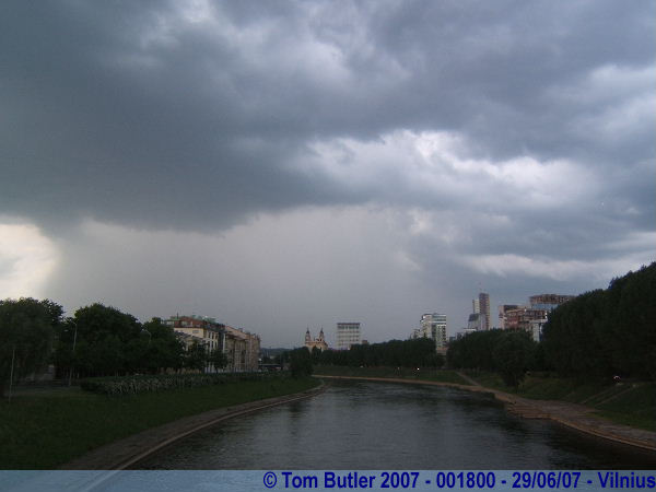 Photo ID: 001800, An incoming storm sweeps up the Neris, Vilnius, Lithuania