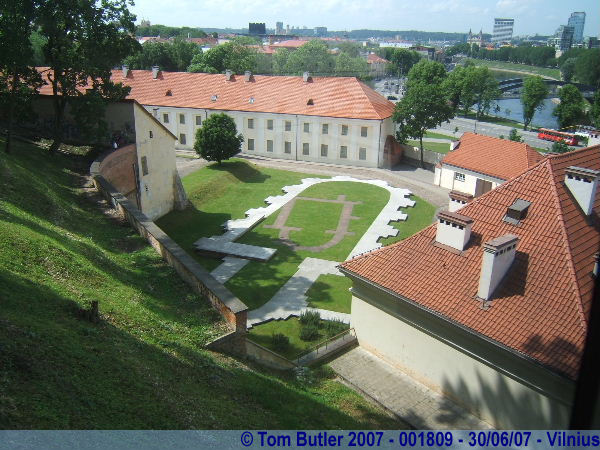 Photo ID: 001809, Looking down onto the lower castle from the funicular, Vilnius, Lithuania