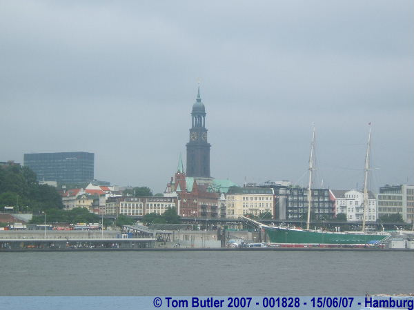 Photo ID: 001828, St Michael's Church from across the Elbe, Hamburg, Germany