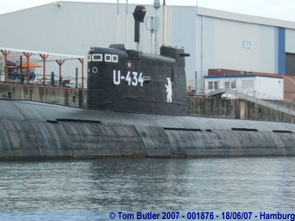 Photo ID: 001876, U-434 seen from the canal boat, Hamburg, Germany