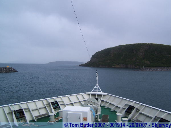Photo ID: 001914, The Hurtigrute leaves port, Skjervy, Norway