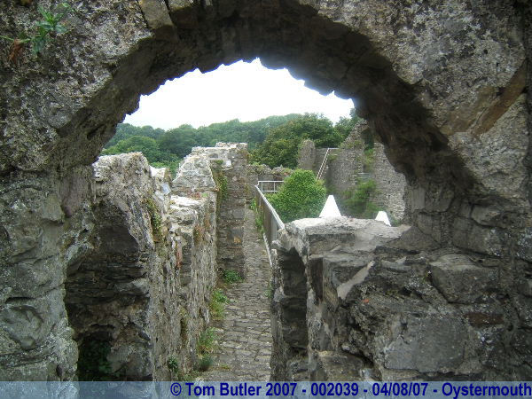 Photo ID: 002039, On the battlements of Oystermouth Castle, Oystermouth, Wales