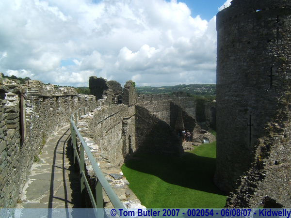 Photo ID: 002054, On the battlements of Kidwelly castle, Kidwelly, Wales