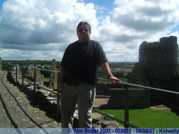 Photo ID: 002055, On the battlements of Kidwelly castle, Kidwelly, Wales