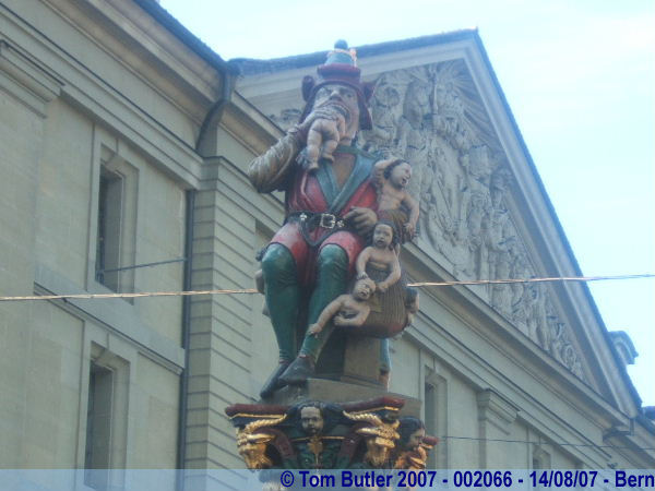 Photo ID: 002066, One of the many fountains - the Ogre fountain, Bern, Switzerland