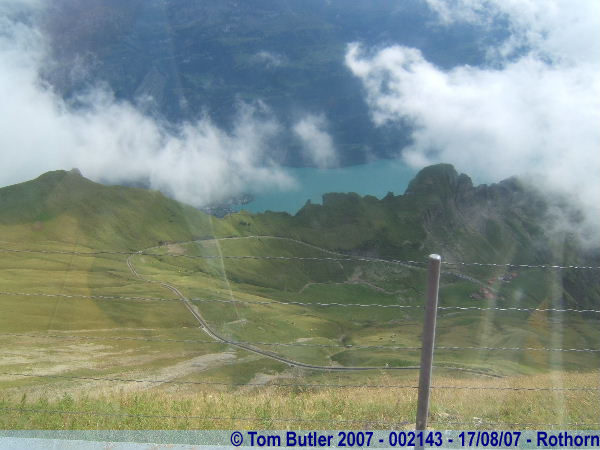 Photo ID: 002143, The railway snakes its way down the side of the mountain, Rothorn, Switzerland